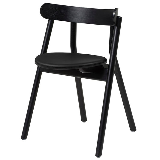 Northern Oaki chair leather seat Black oak