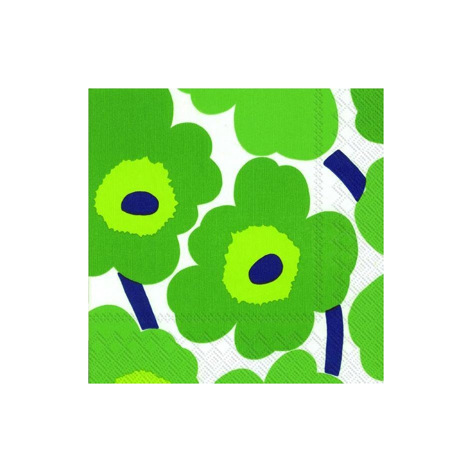 Marimekko Unikko servett 33x33 cm 20-pack Grön