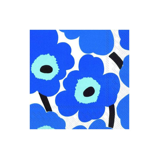 Marimekko Unikko napkins 33x33 cm 20-pack blue