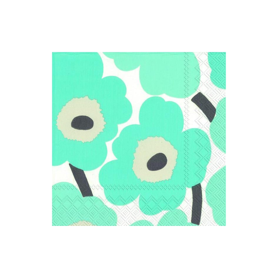 Marimekko Unikko servett 33x33 cm 20-pack Turkos