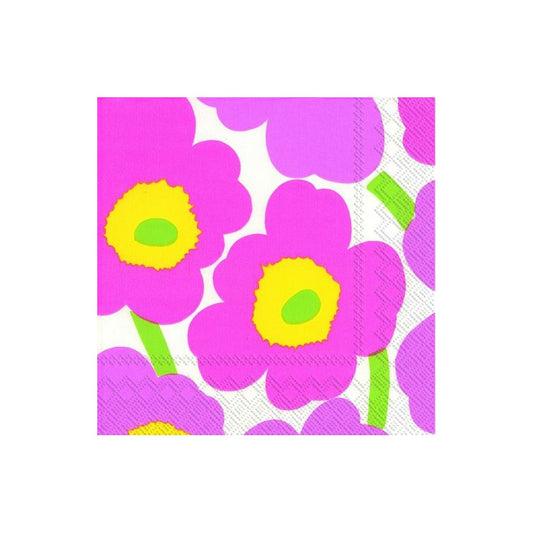 Marimekko Unikko napkins 33x33 cm 20-pack pink