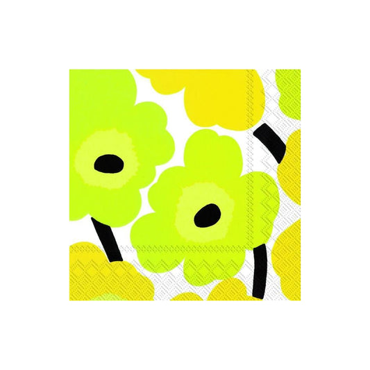 Marimekko Unikko napkins 33x33 cm 20-pack yellow