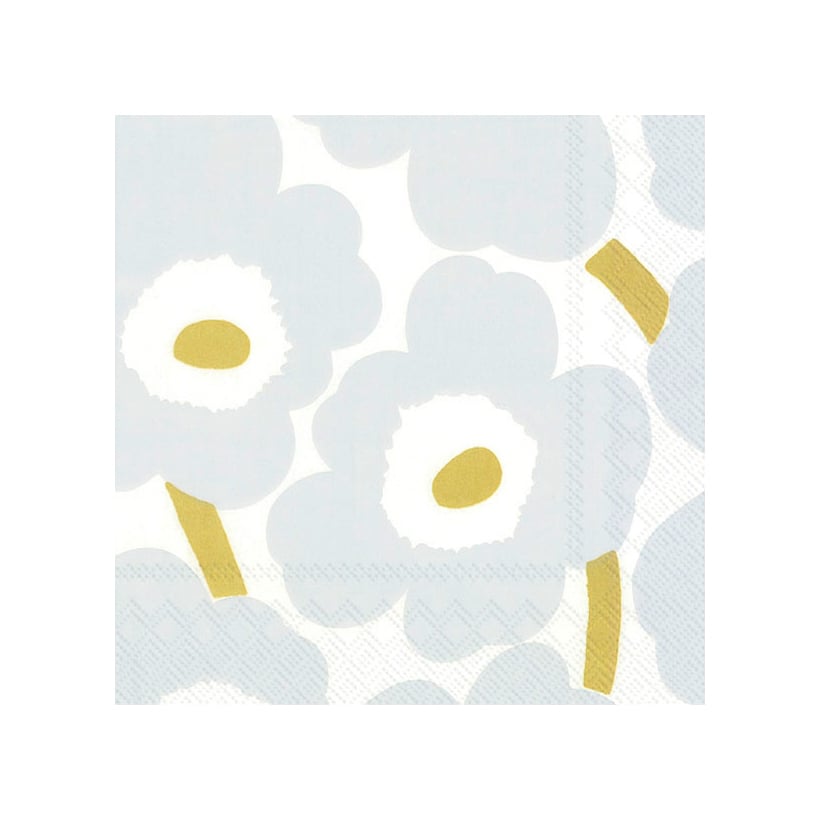 Marimekko Unikko servett 33x33 cm 20-pack White-silver