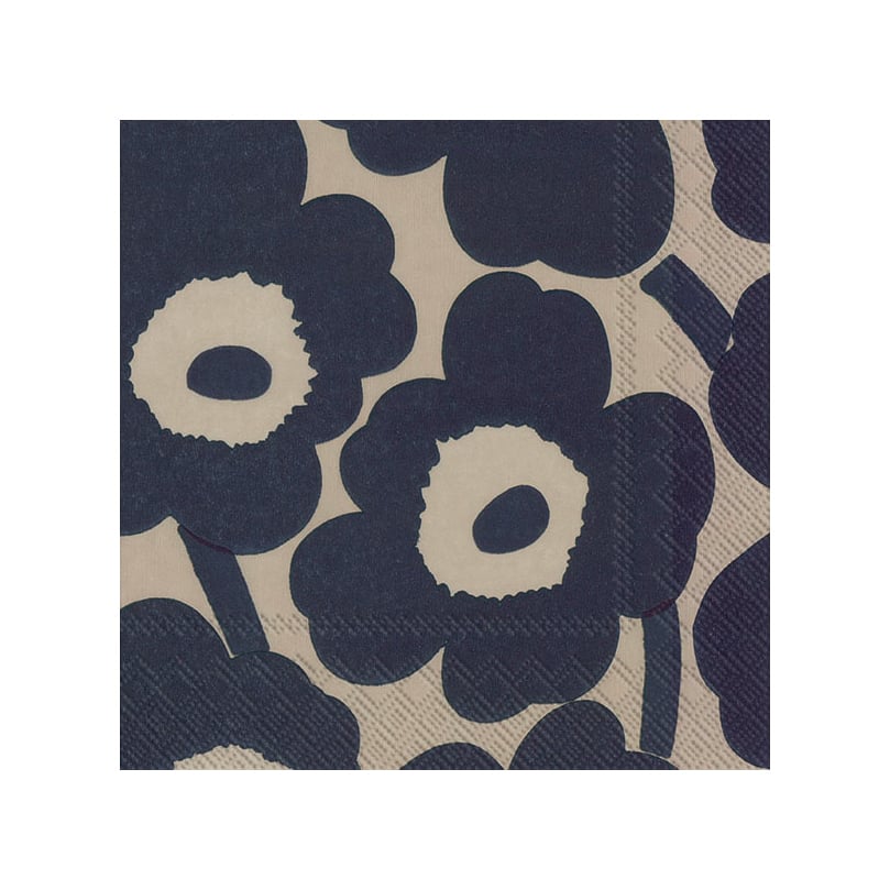 Marimekko Unikko servett 33x33 cm 20-pack Linen-blue