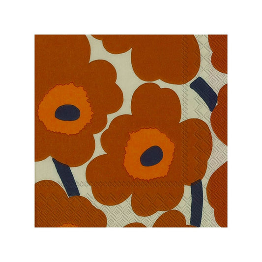 Marimekko Unikko napkins 33x33 cm 20-pack terracotta