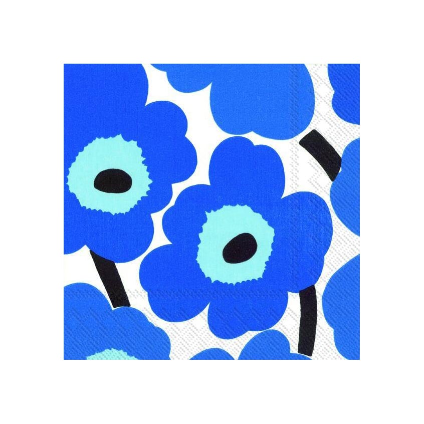 Marimekko Unikko napkin 40x40 cm 20-pack blue