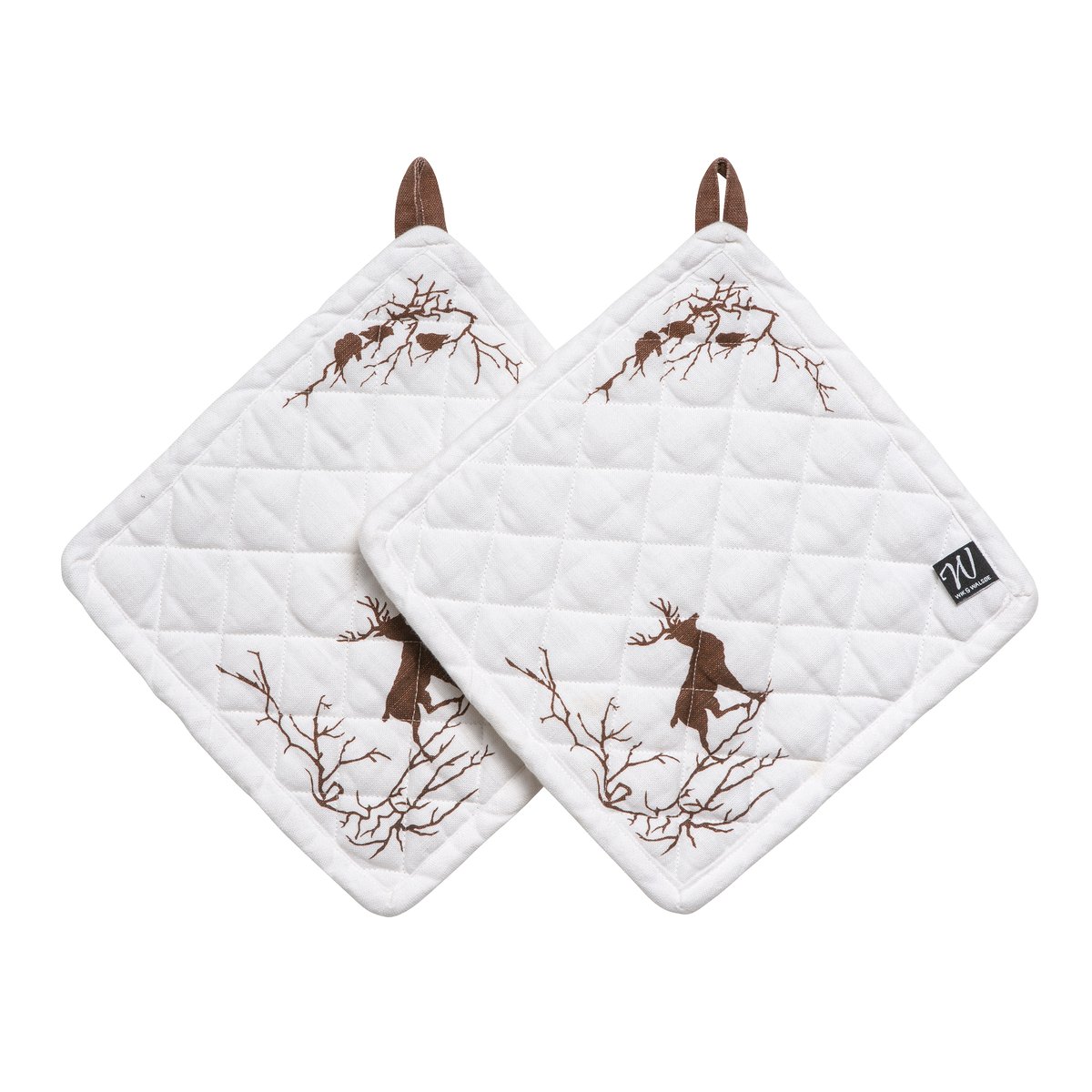 Wik & Walsøe Alveskog oven mitt 2-pack white