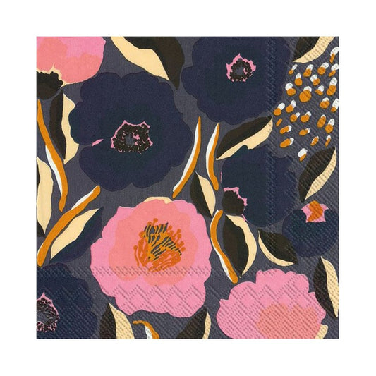 Marimekko Rosarium napkin 33x33 cm 20-pack blue