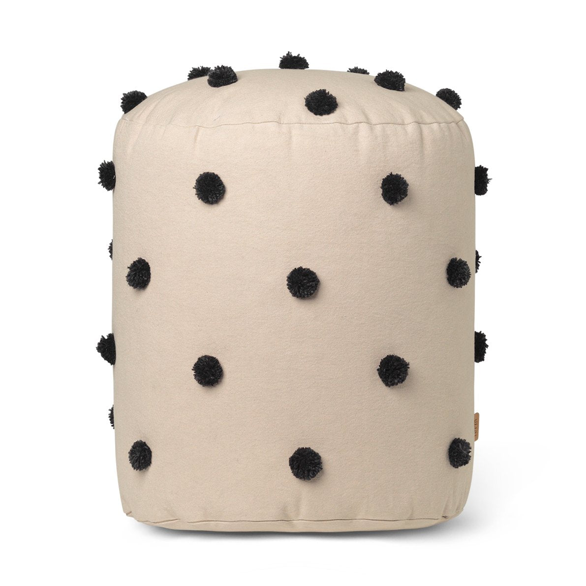 ferm LIVING Dot puff Ø39 cm Sand-black