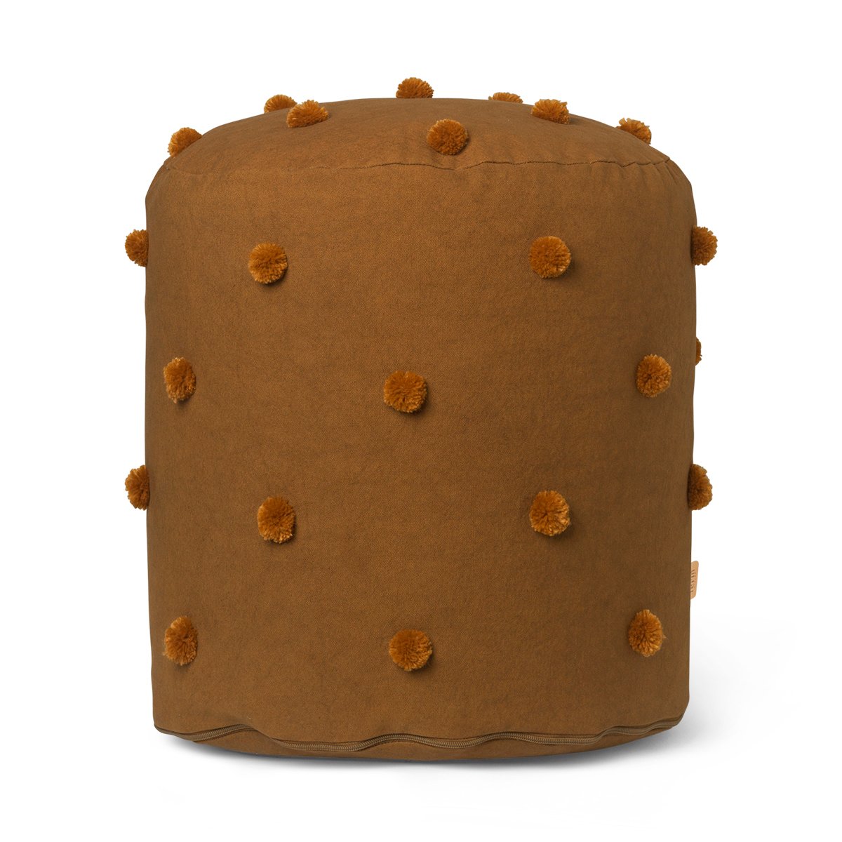 ferm LIVING Dot puff Ø39 cm Sugar kelp-mustard