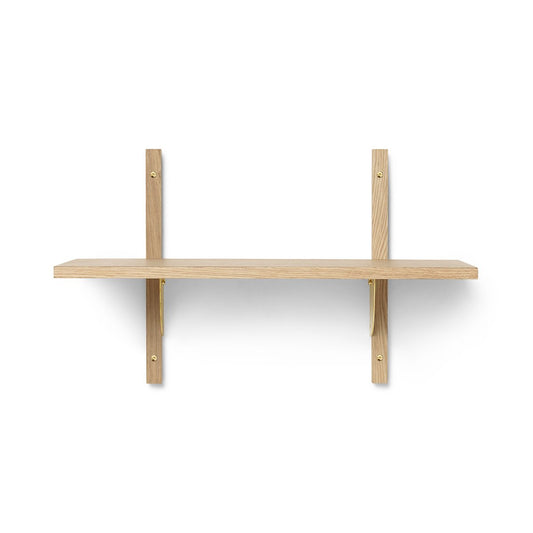 ferm LIVING Sector hylla single narrow Ek-mässing