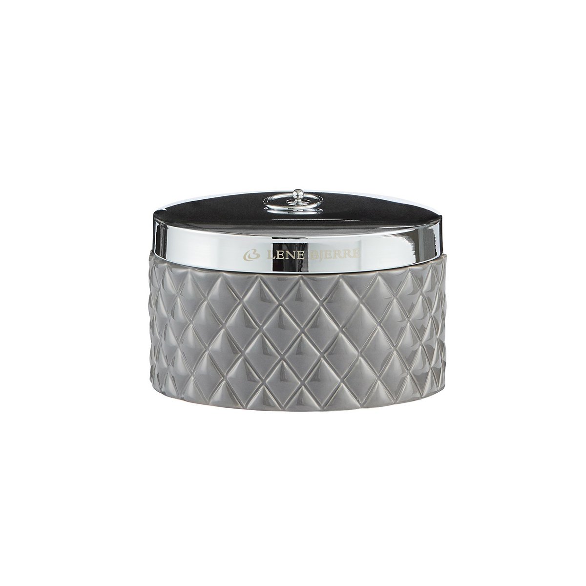 Lene Bjerre Portia storage box Ø15 cm grey-silver