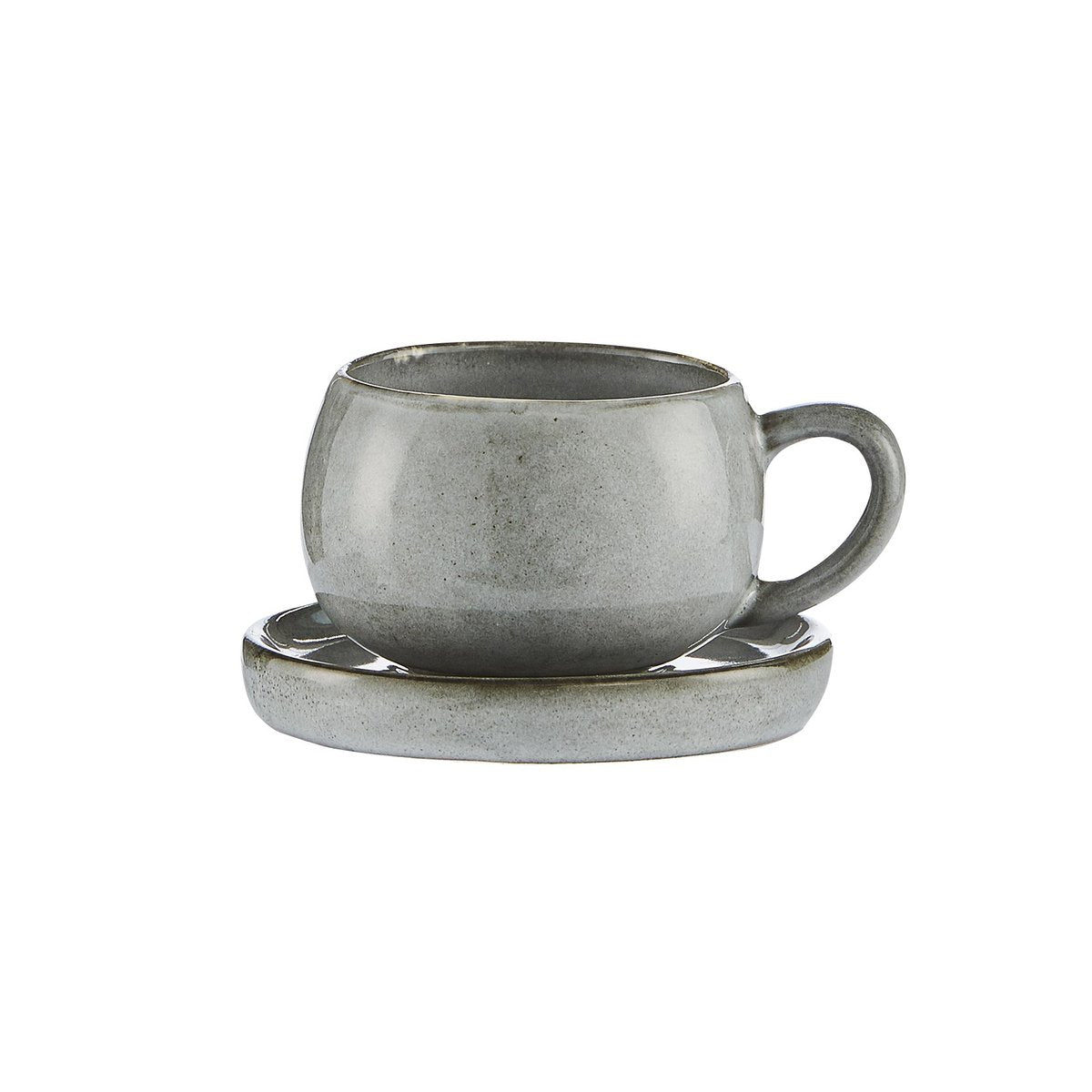 Lene Bjerre Amera espressocup with saucer grey