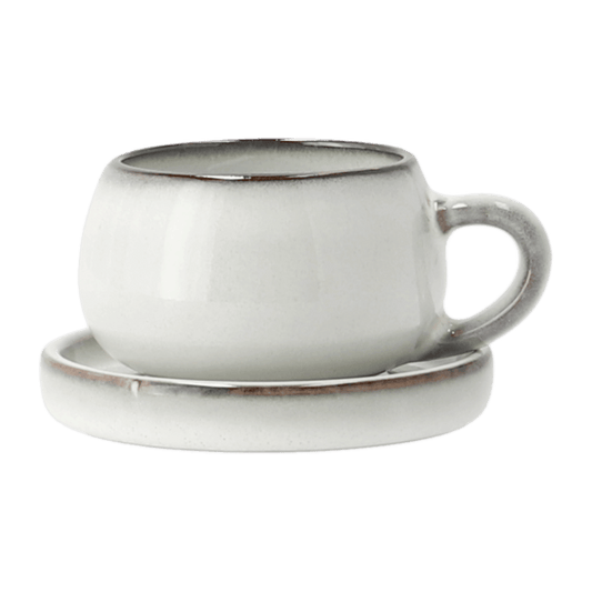 Lene Bjerre Amera espressocup with saucer white sands