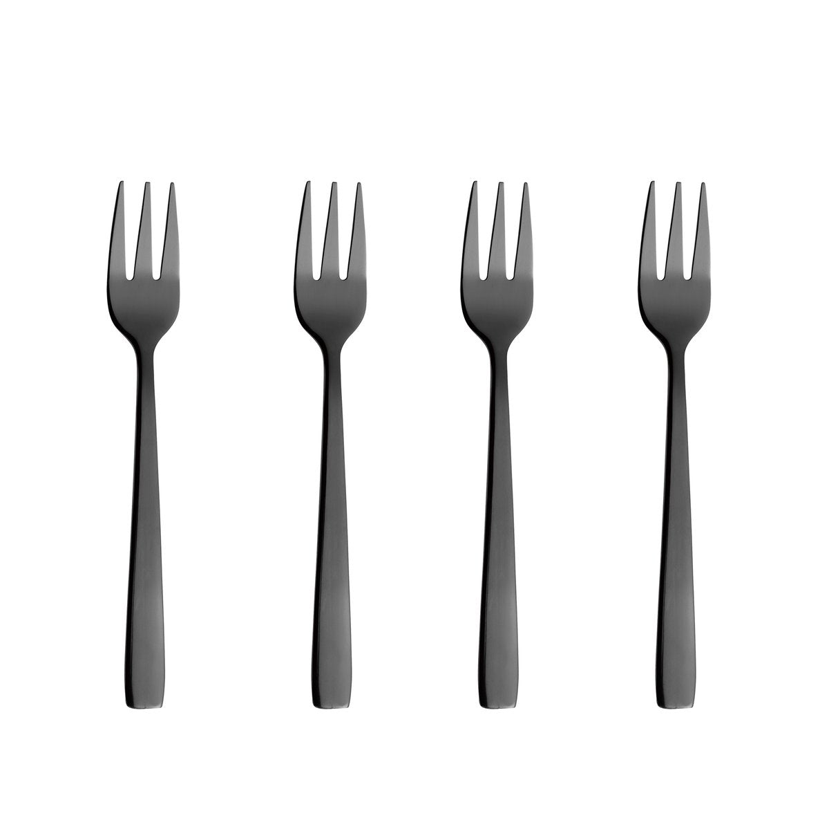 Aida Raw cake fork 4 pieces black