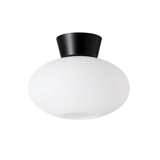 Belid Bullo plafond opalglas Ø27 cm Mattsvart