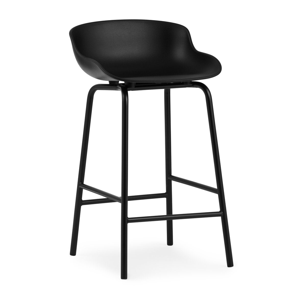 Normann Copenhagen Hyg barstol metallben 65 cm Svart