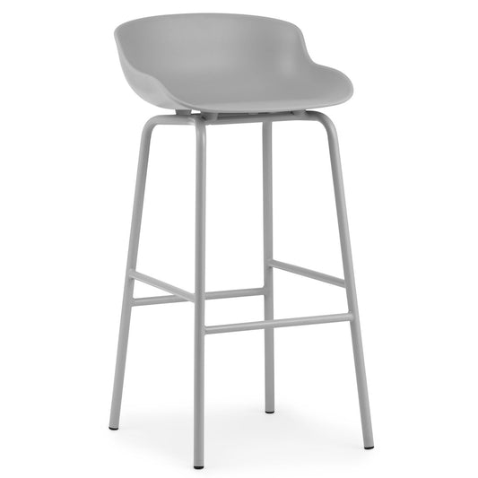 Normann Copenhagen Hyg barstool metal legs 75 cm Grey