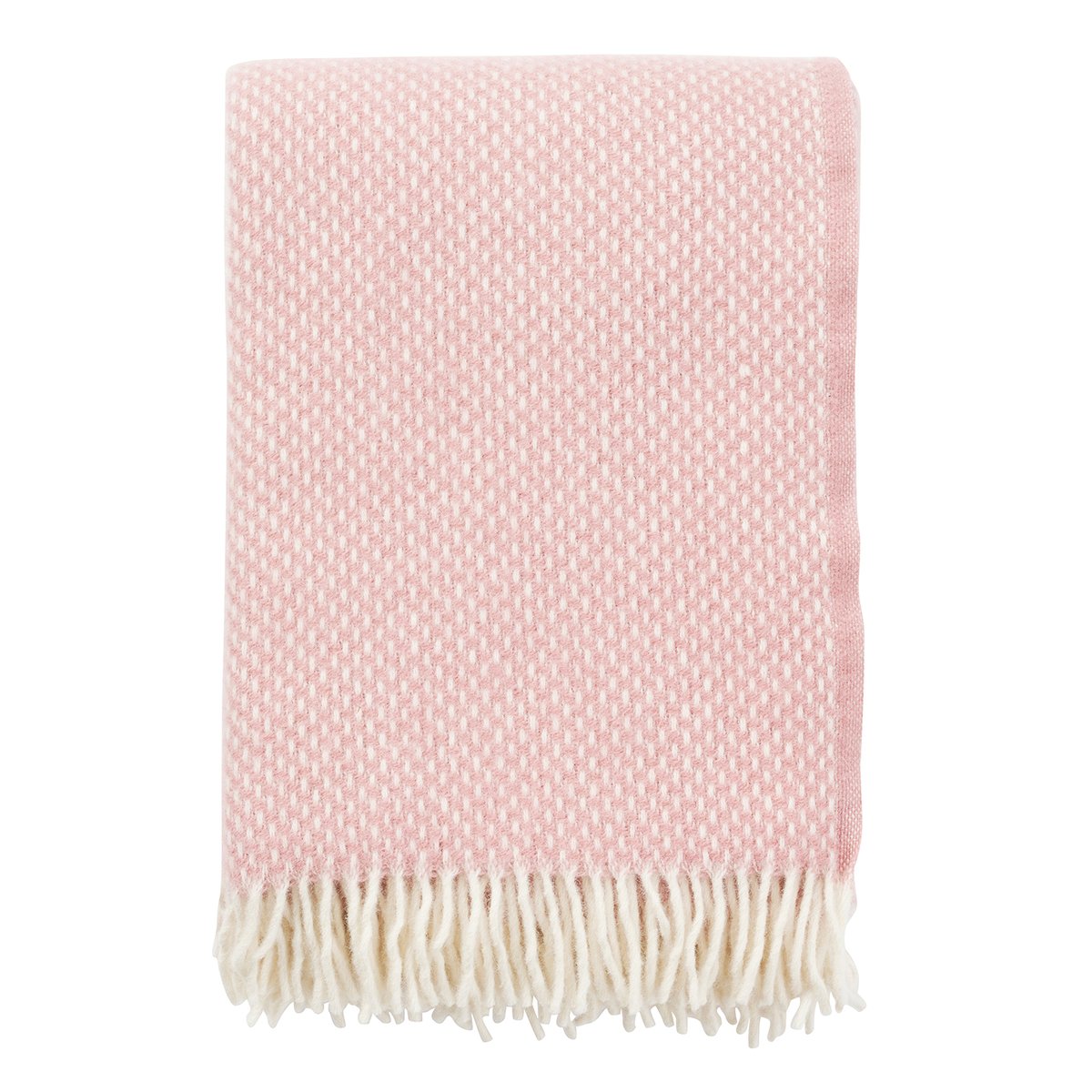 Klippan Yllefabrik Preppy Wolldecke Misty rose