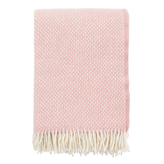 Klippan Yllefabrik Preppy Wolldecke Misty rose