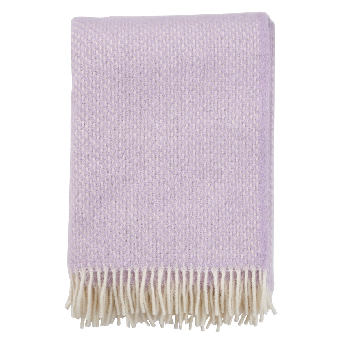 Klippan Yllefabrik Preppy Wolldecke Lilac