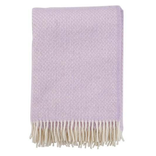 Klippan Yllefabrik Preppy Wolldecke Lilac