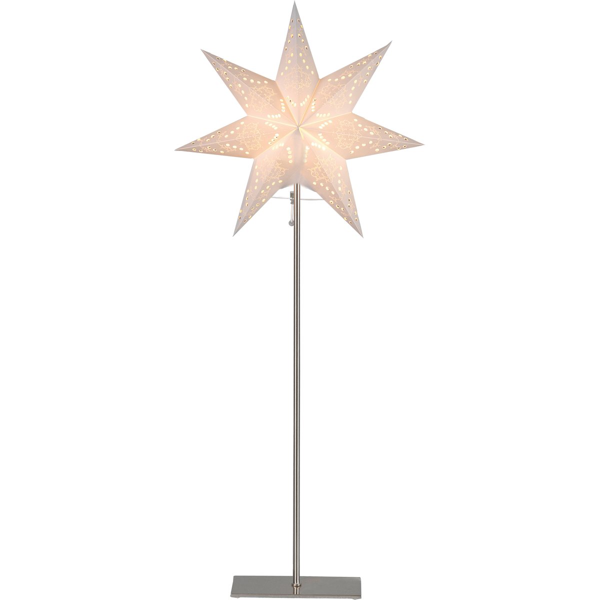 Star Trading Sensy Adventsstern auf Fuß 83cm Weiß