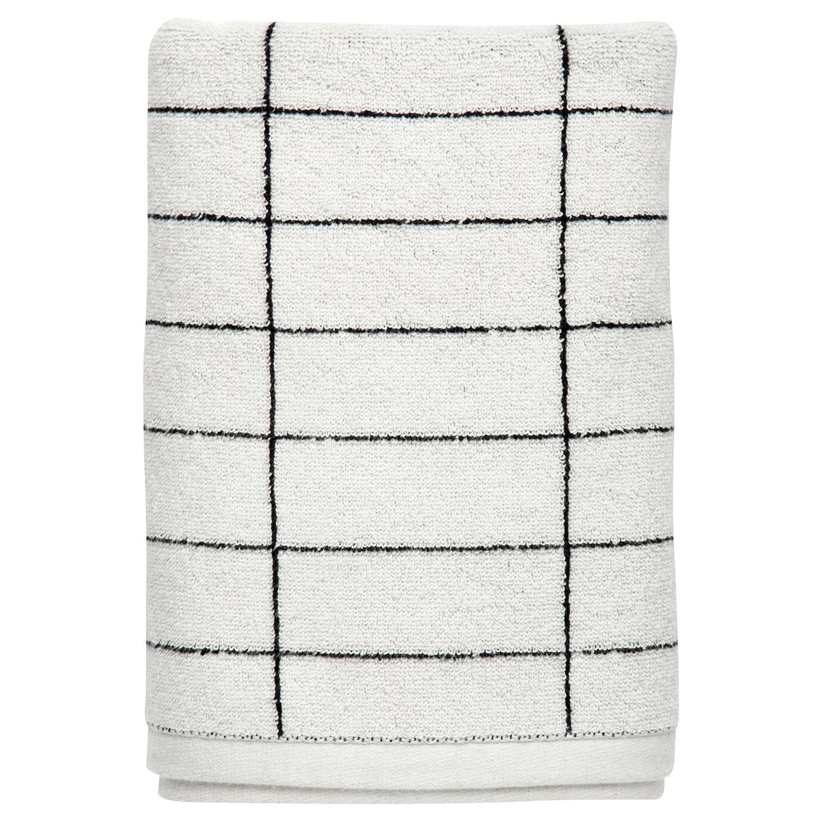 Mette Ditmer Tile Stone bath towel 70x140 cm black-off white