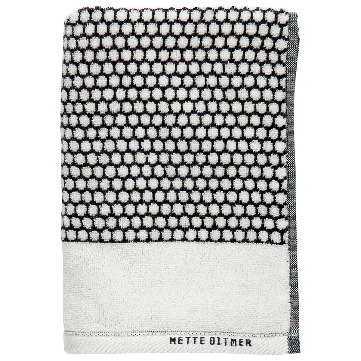 Mette Ditmer Grid towel 50x100 cm Black-off white