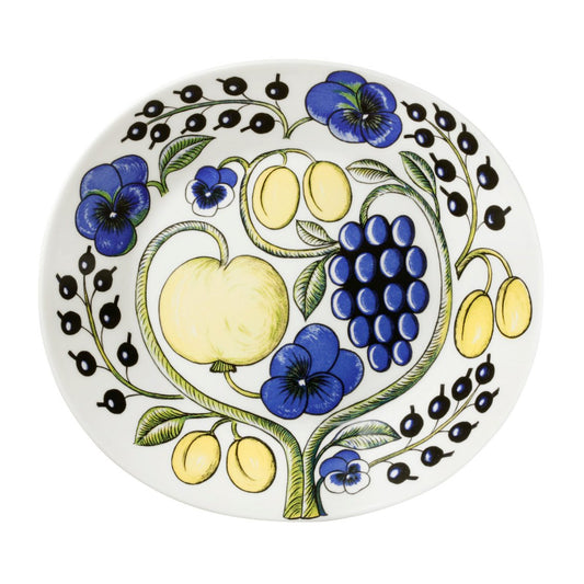 Arabia Paratiisi Teller oval 25 cm Blau