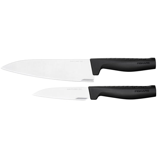 Fiskars Hard Edge knife set chefs knife and vegetable knife 2 pieces