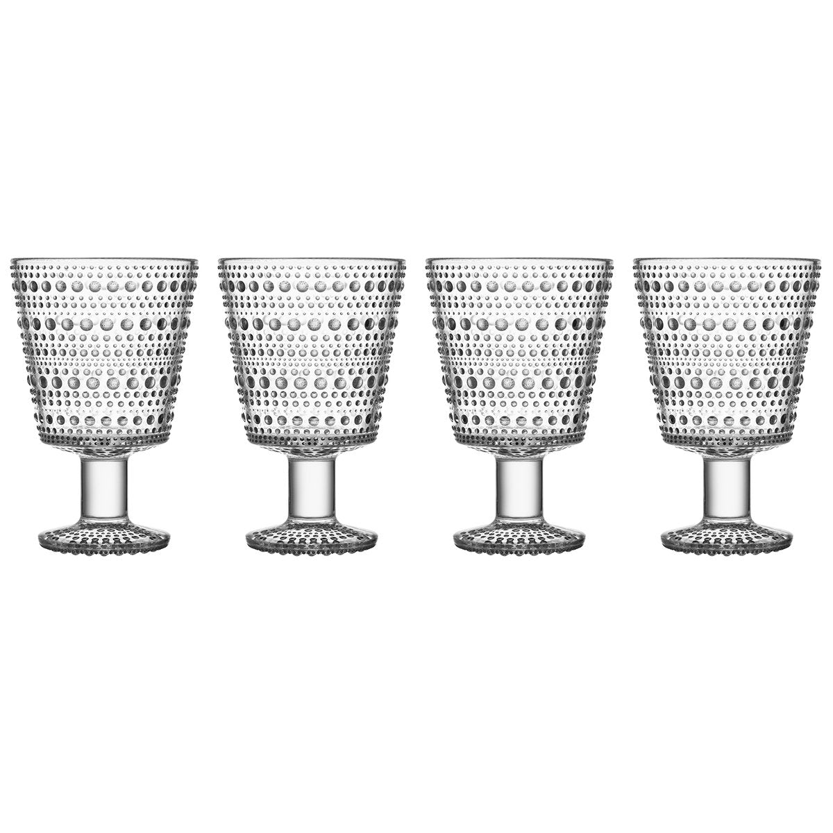 Iittala Kastehelmi dricksglas på fot 26 cl 4-pack Klar