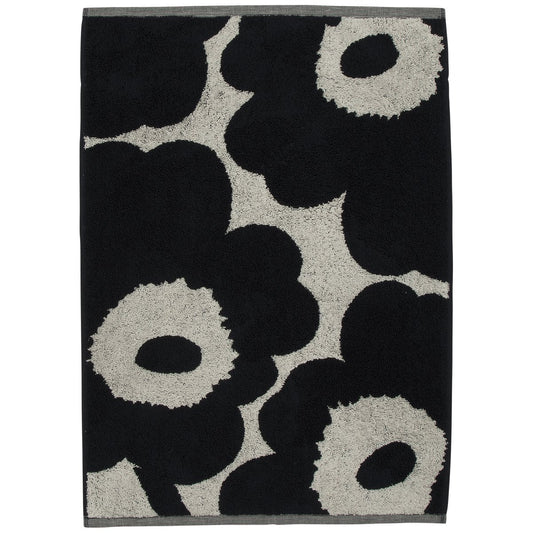 Marimekko Unikko handduk naturvit-mörkblå 50x70 cm