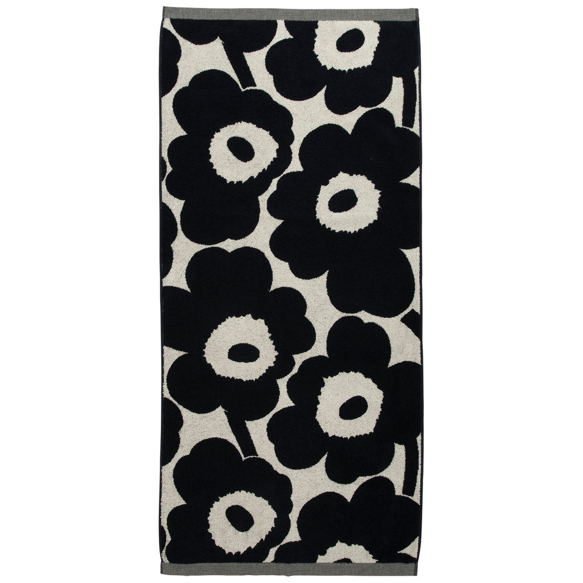 Marimekko Unikko towel natural white-dark blue 70x150 cm