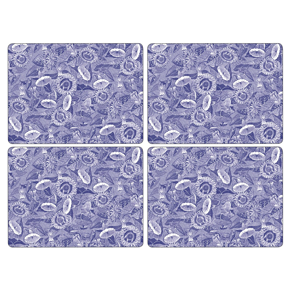 Spode Blue Room Sunflower bordsunderlägg 30x40 cm 4-pack Blå-vit