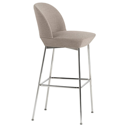 Muuto Oslo barstool chromed legs Ocean 32