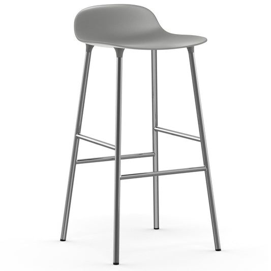 Normann Copenhagen Form barstol kromade ben 75 cm Grå