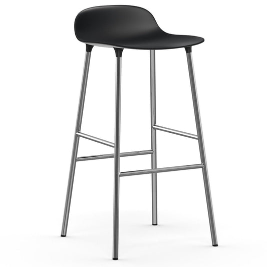 Normann Copenhagen Form bar stool chrome leg 75 cm black