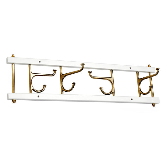 Essem Design Maxi 4 Dekorativ hook rail white-brass