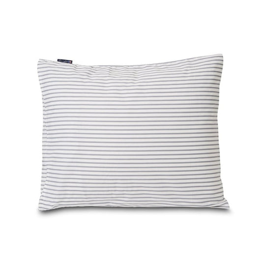 Lexington Lexington Striped Kissenbezug tencel 50 x 60cm White-steel blue