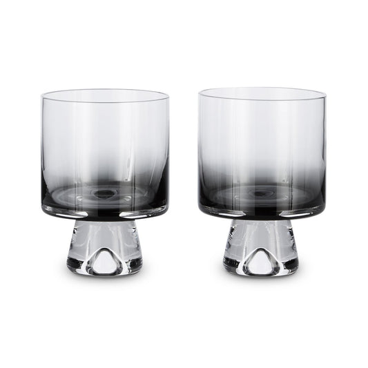 Tom Dixon Tank Wasserglas niedrig 2er Pack Schwarz