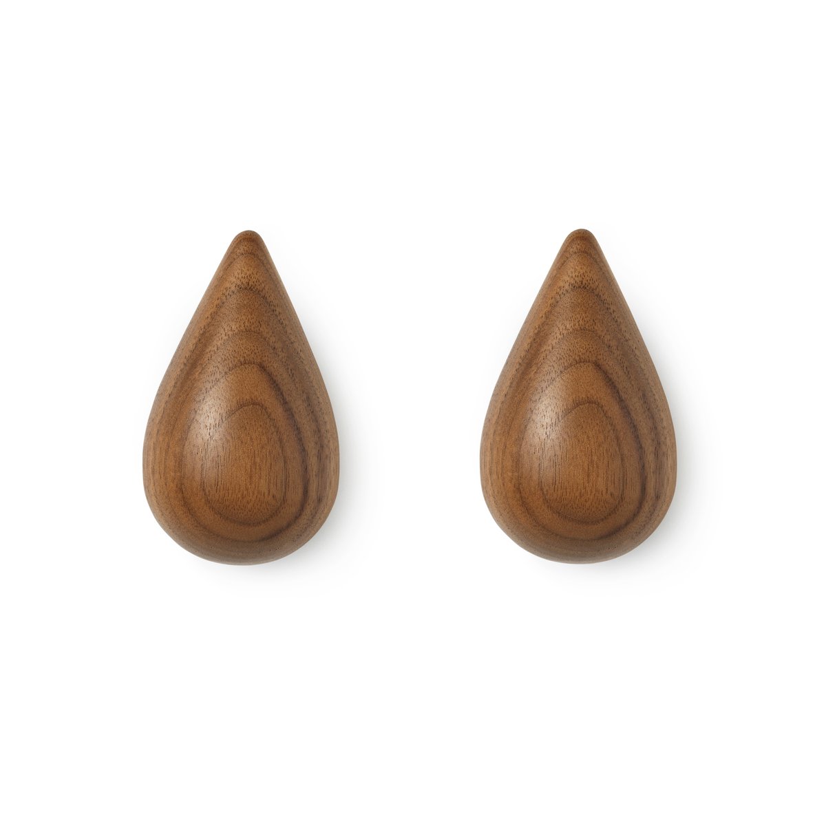 Normann Copenhagen Dropit knob 2-pack walnut small