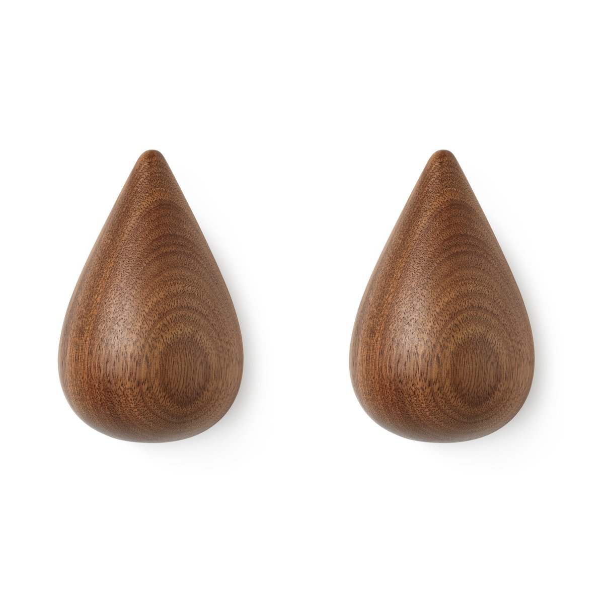 Normann Copenhagen Dropit knob 2-pack walnut large