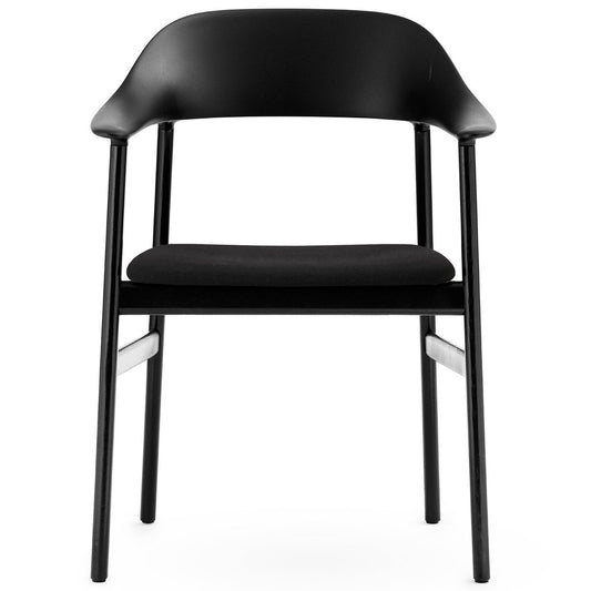 Normann Copenhagen Herit chair arm rest & fabric upholstery black oak Black