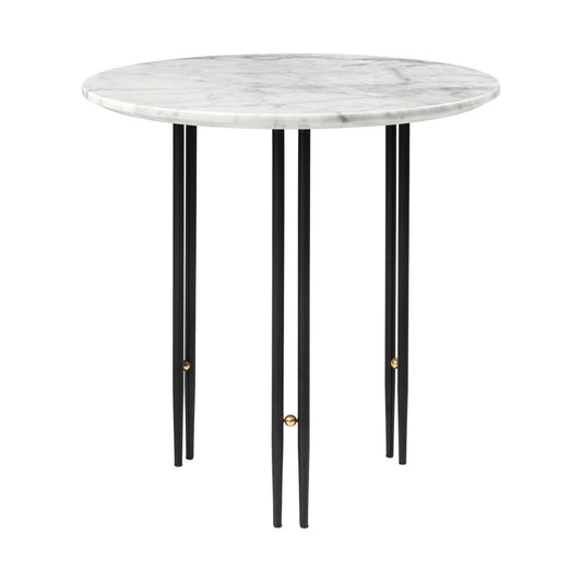 GUBI IOI coffee table Ø50 cm black-brass-white marble