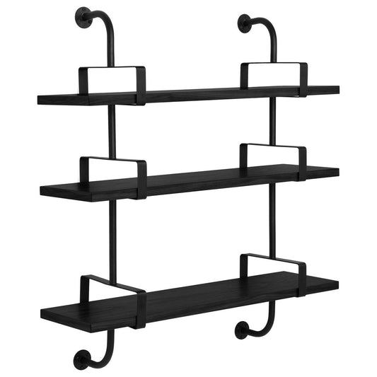 GUBI Démon shelf 3 shelf 95 cm black stained ash