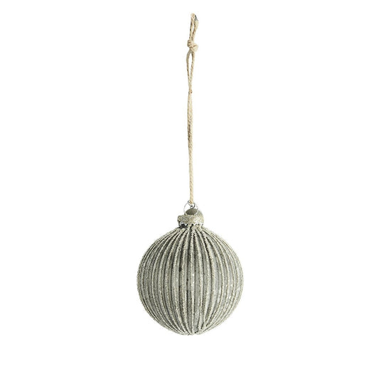 Lene Bjerre Norille Christmas bauble  Ø8 cm dark grey-silver