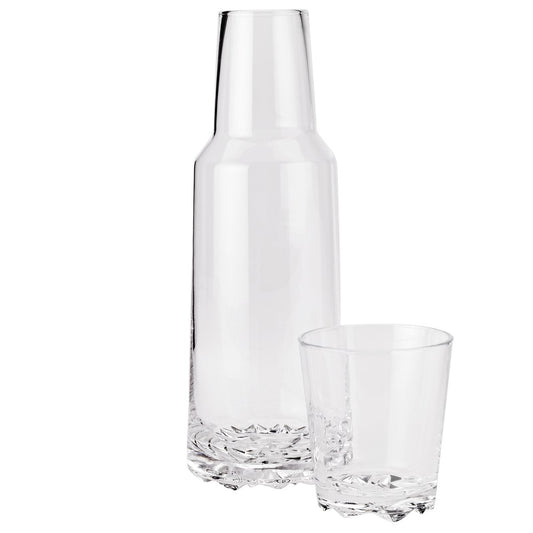 Stelton Glacier Karaffe mit Wasserglas Klar