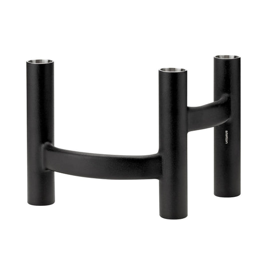 Stelton Ora three-armed candle holder black