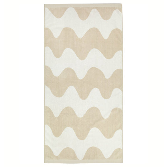 Marimekko Lokki towel beige-white 70x140 cm